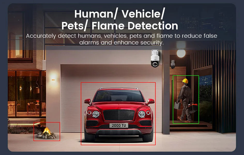 ZOSI 5MP PTZ PoE Security Camera System – 8CH 8MP NVR Kit with Two‑Way Audio | AI Face Detection