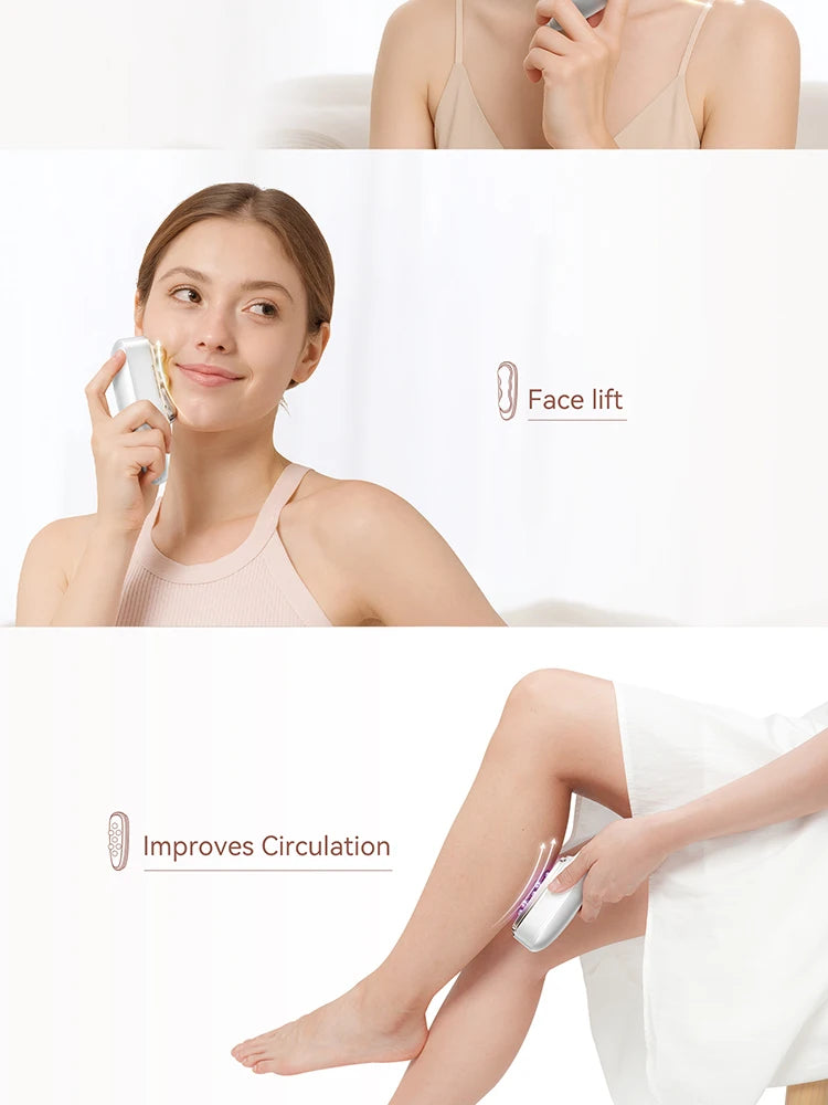 ANLAN 2‑in‑1 Guasha Device | EMS Dual‑Frequency, Hot/Cold, Facial & Body