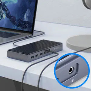 ORICO Thunderbolt 3 M.2 NVMe/NGFF SSD Enclosure Docking Station with 40Gbps USB‑C