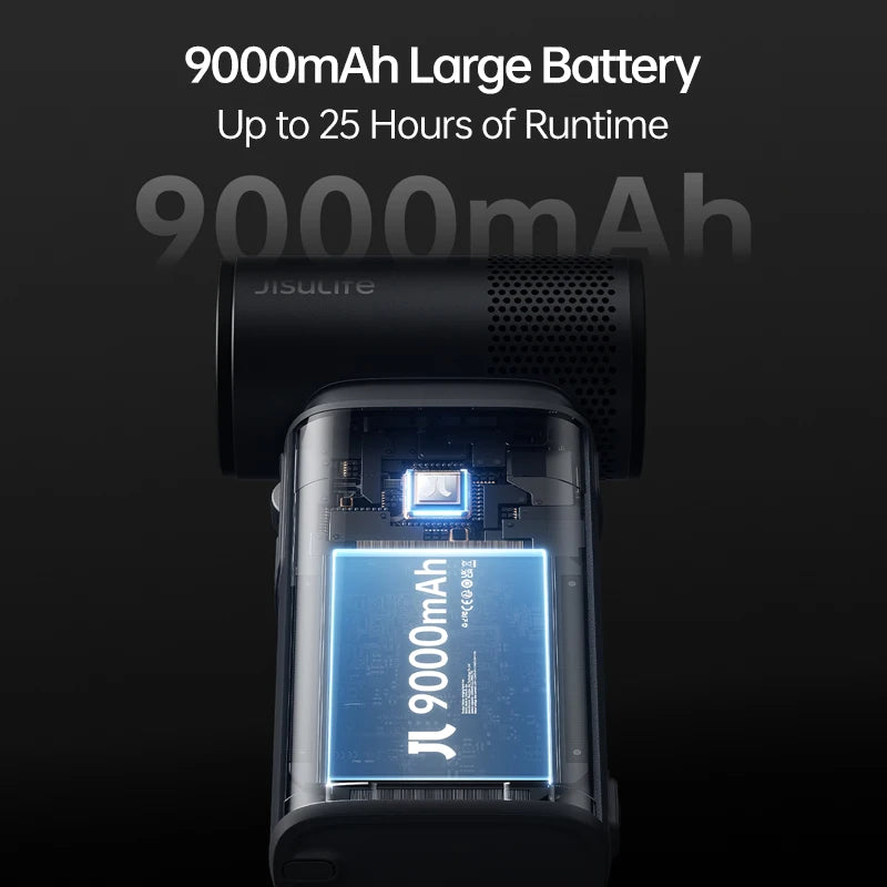 JISULIFE Handheld Fan Ultra 2 – High-Performance Turbo Jet Fan, 9000mAh Battery