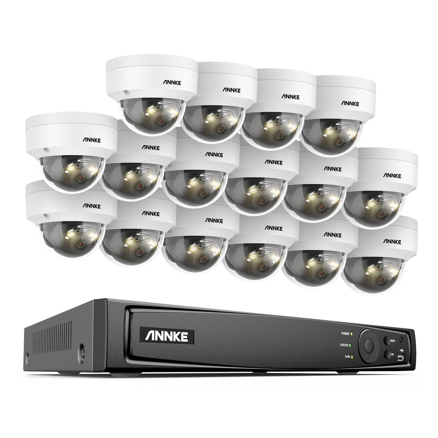 ANNKE 12MP 6K PoE CCTV System | 16CH NVR, Dual‑Light Cameras, Audio, Human & Vehicle Detection
