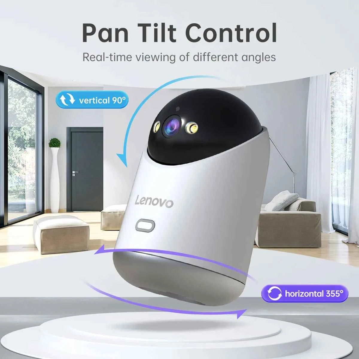 Lenovo 5MP WiFi Camera Smart Home Indoor IP Camera Full Color Night Auto Tracking Security CCTV Surveillance Baby Monitor - Limetastore