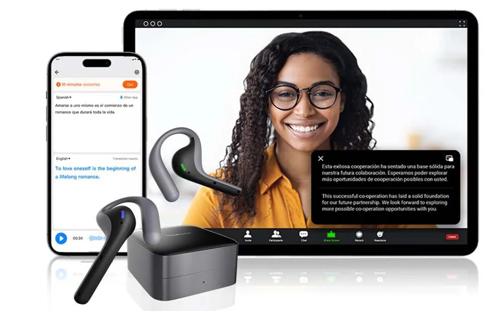 Timekettle W4 Pro AI Translator Earbuds 40 Languages Bidirectional