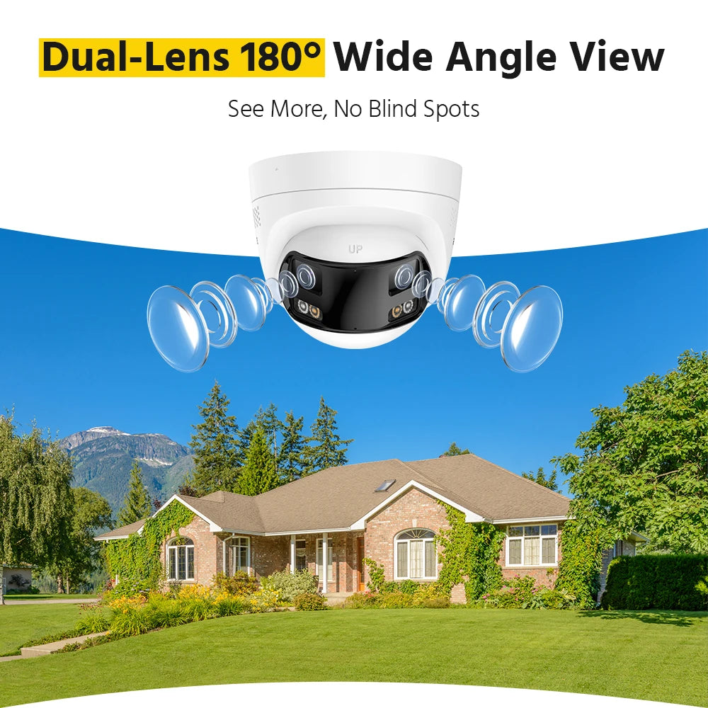 ANNKE 6MP 180° Panoramic Camera | Dual‑Lens, Color Night Vision, AI Detection