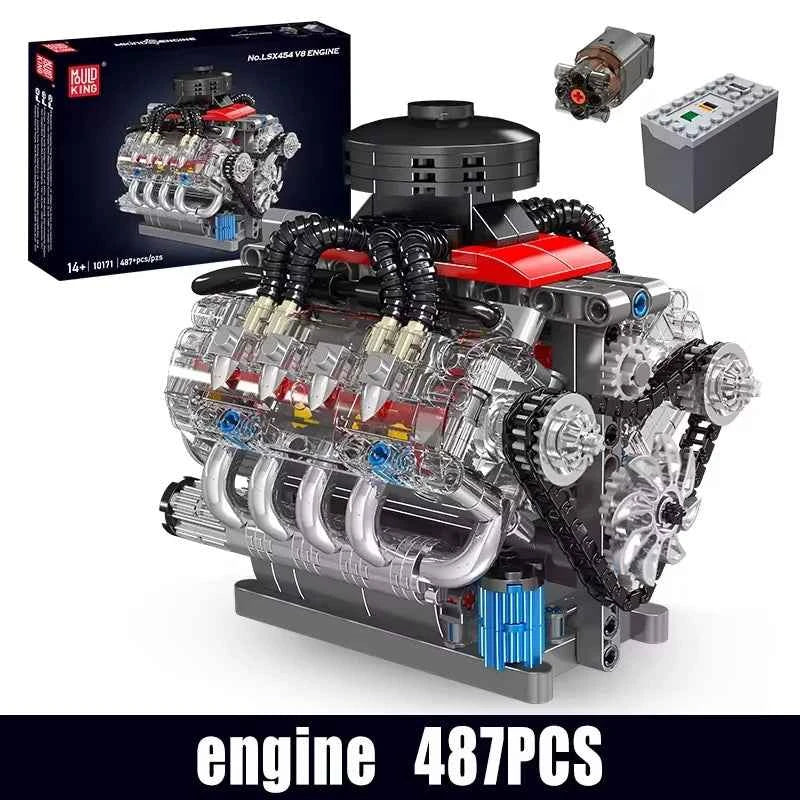 Mould King 10171 Motorized Technical Car – LSX454 V8 Engine Building Block Model for Kids & Collectors - Limetastore