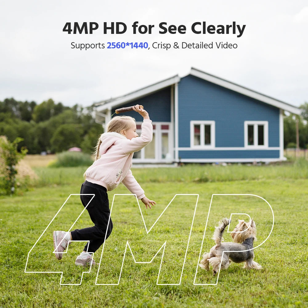 ANNKE 4MP Wireless Battery PT Camera | Color Night Vision, Solar, WiFi
