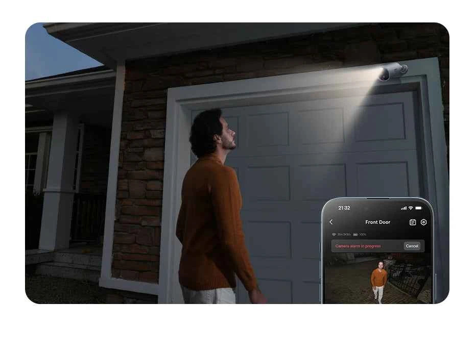 Baseus Security B1 Outdoor Camera 2K Wireless Wifi Camera Security Protection System 24/7 Recording Built-in 8GB Local Storage - Limetastore