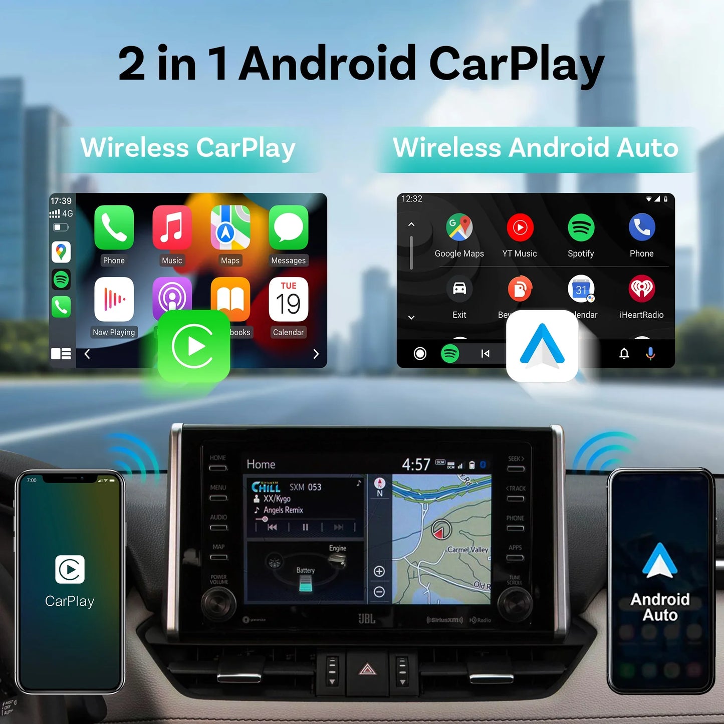 OTTOCAST Play2Video Express Wireless CarPlay Video AI Box