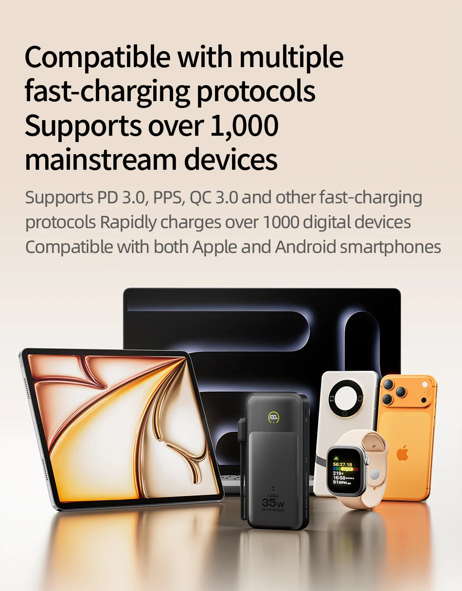 MOVESPEED Blade-Shape Power Bank 20000mAh 35W Fast Charging