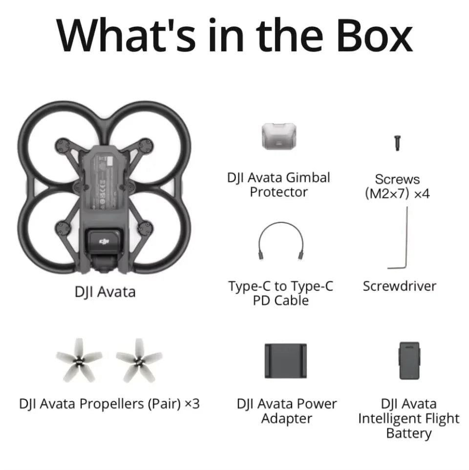 DJI Avata 1 – FPV Drone Only | 4K HD Camera, 155° Super‑Wide FOV