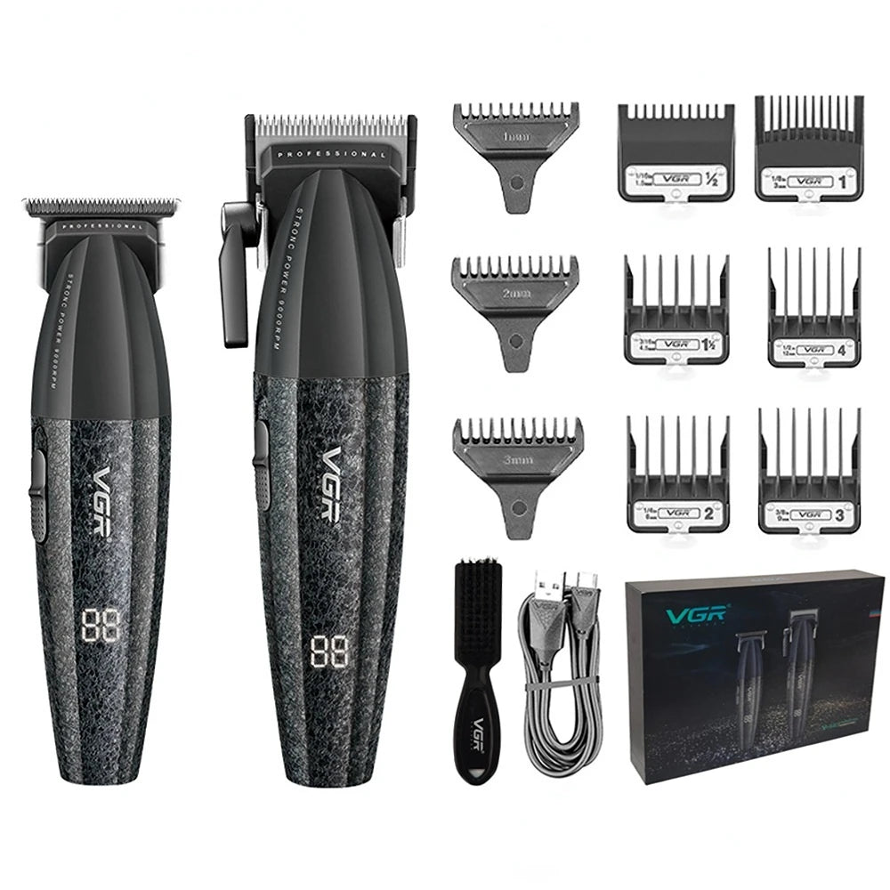 VGR Hair Trimmer Professional Hair Cutting Machine Electric Shaver Cordless Barber Clipper Rechargeable Trimmer for Men V-640