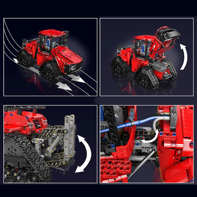 Mould King 18020 Pneumatic Crawler Tractor | RC MOC-35270 Technical Farm Truck Building Block Set - Limetastore