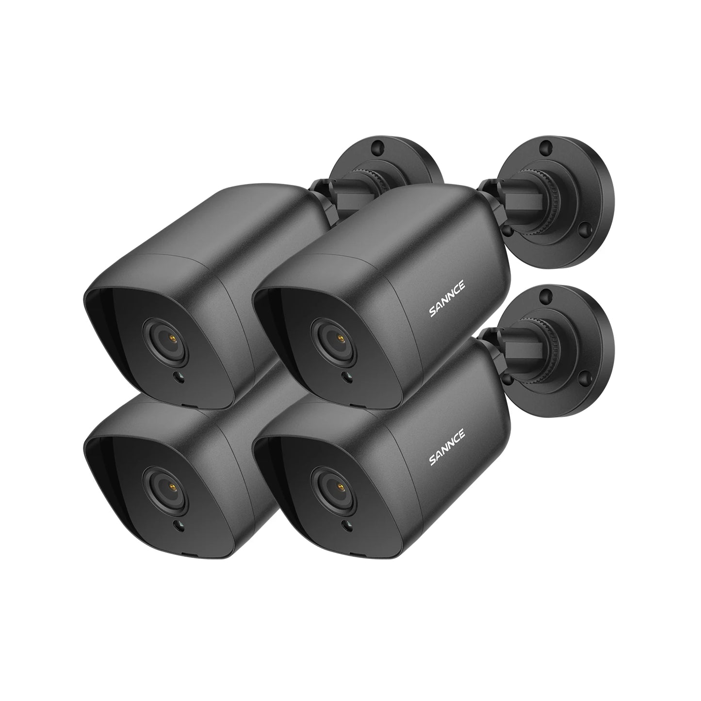 SANNCE 5MP TVI Cameras | 4× IR Night Vision, 12 IR LEDs, 3.6mm Lens, BNC Cable