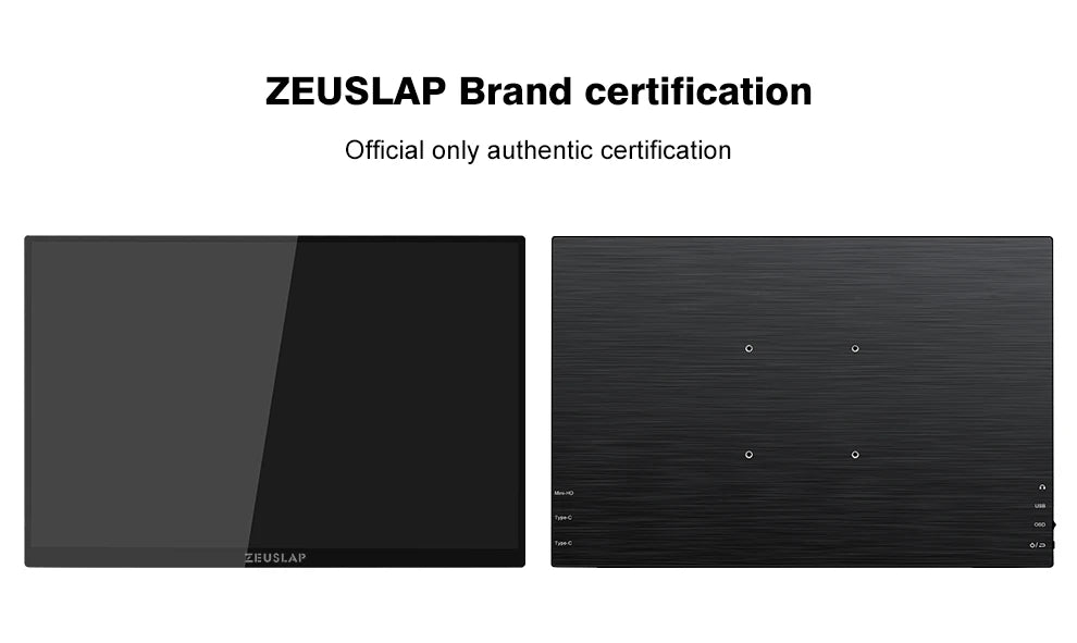 ZEUSLAP 16" 2.5K 144Hz Prenosni monitor na dotik | 2560×1600, 100 % sRGB, 500 nitov