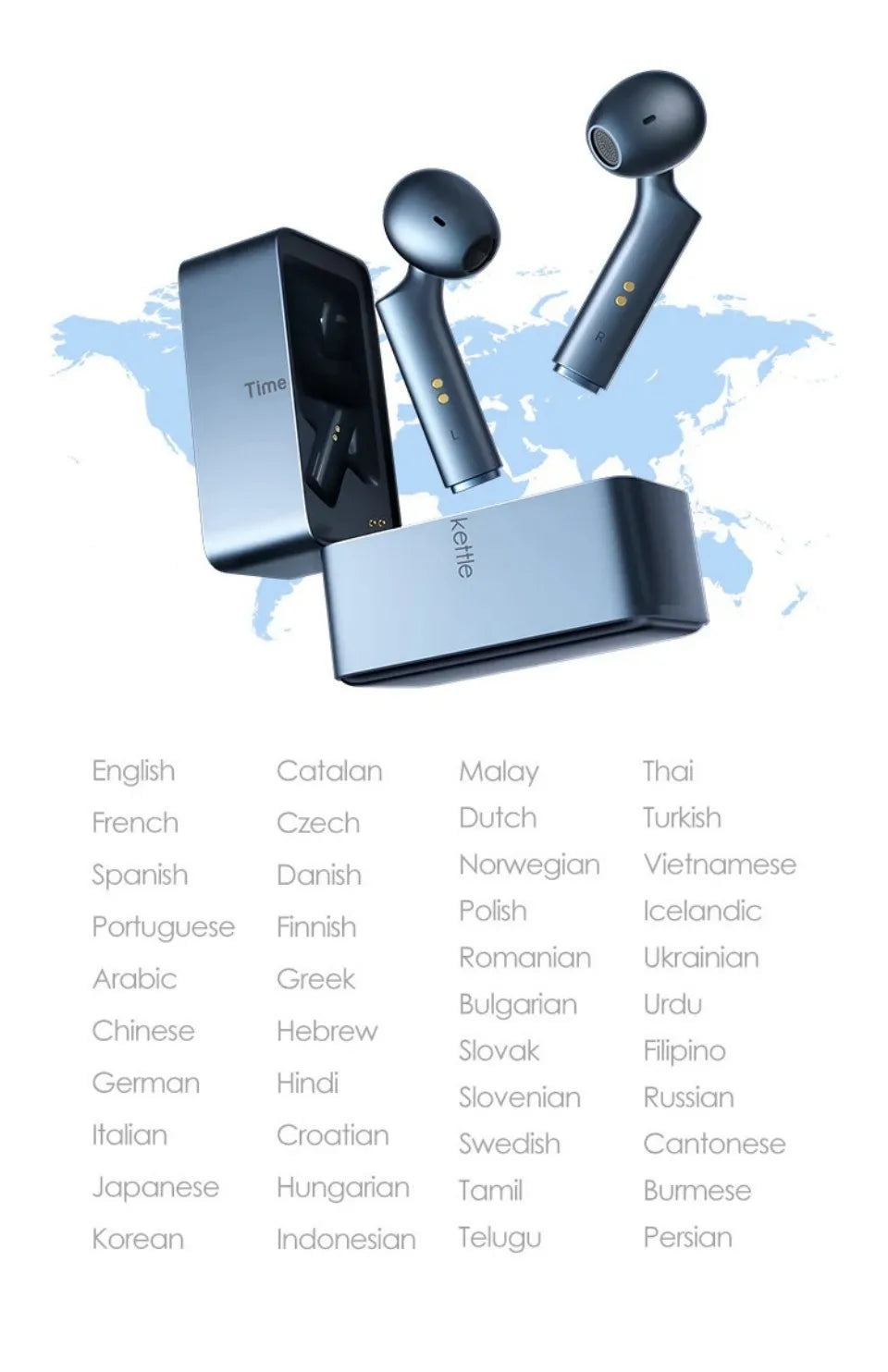 Timekettle W4 Translation Earbuds Bone-Voiceprint 43 Languages Business