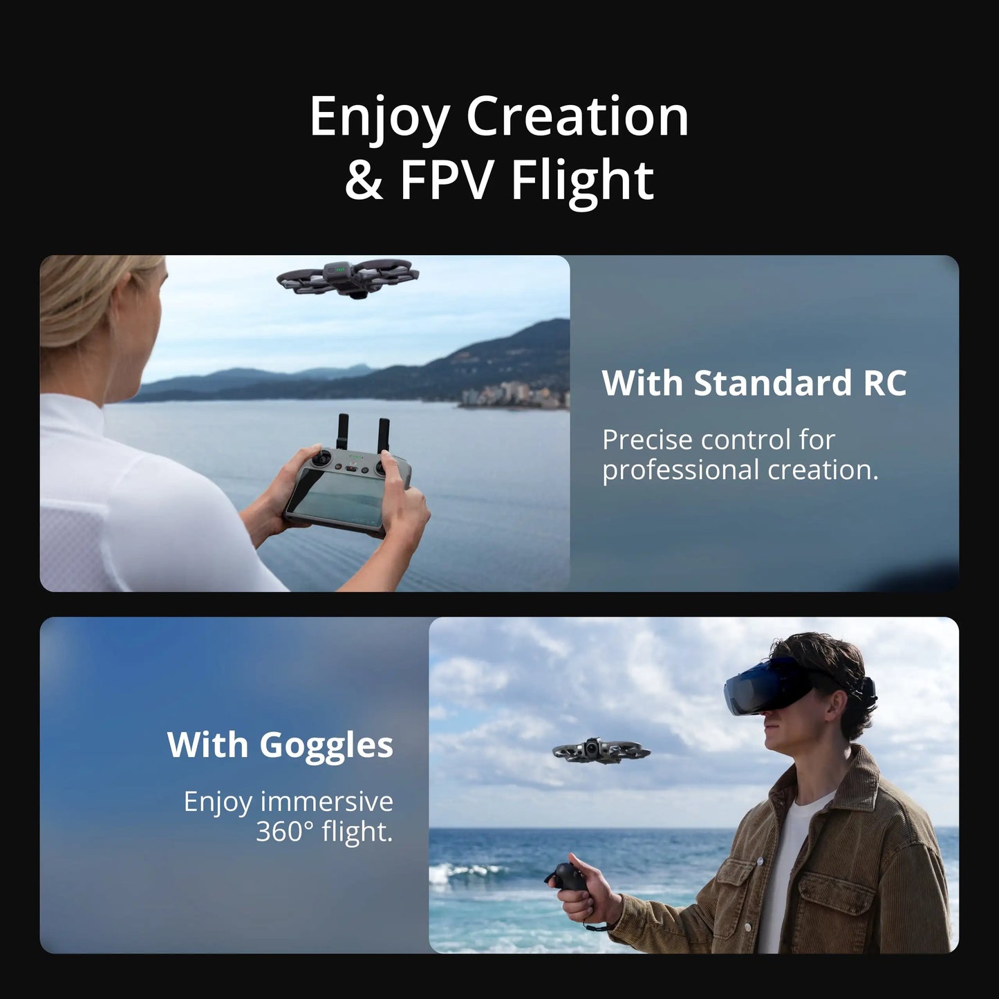 DJI Avata 360 Drone – 8K/60FPS HDR Cinematic FPV Drone with 360° Panoramic Capture & Single‑Lens Dual‑Mode Shooting