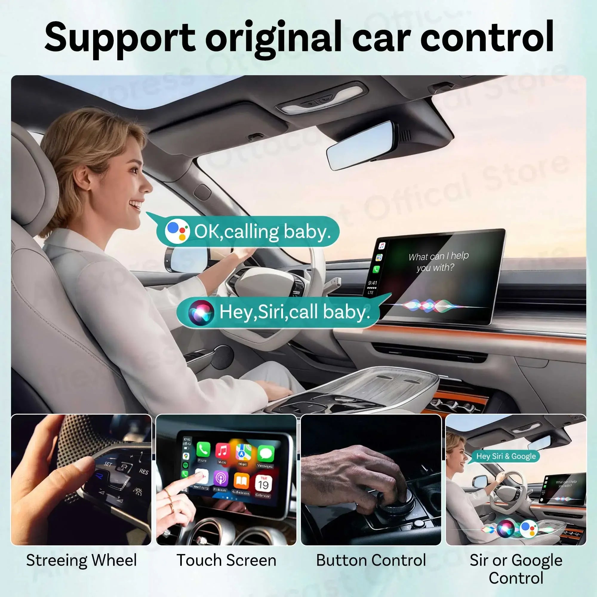 OTTOCAST Mini Core Wireless CarPlay & Android Auto Adapter