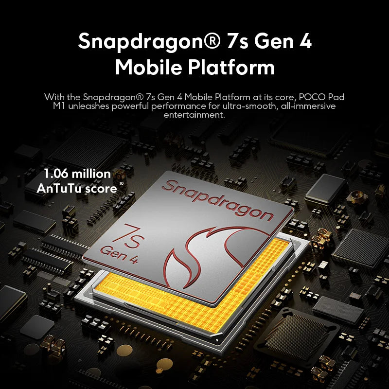 POCO Pad M1 Global Version Tablets Snapdragon® 7s Gen 4 12000mAh Battery 12.1’’ 2.5K display 8MP camera 33W charging - Limetastore