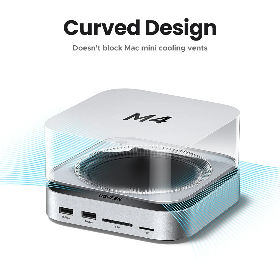 UGREEN Mac Mini Docking Station with 4K240Hz DisplayPort, M.2 NVMe SSD Slot