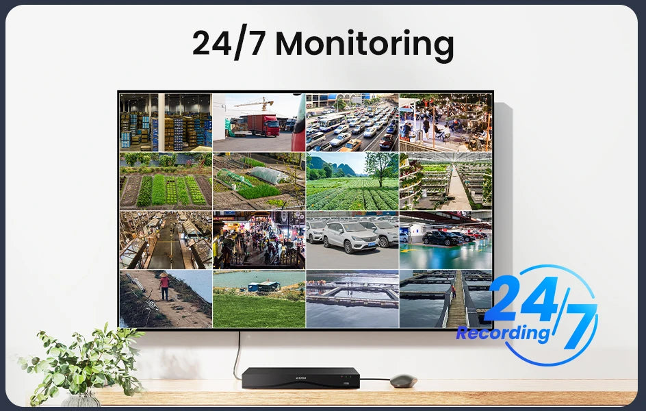 ZOSI 4K 32CH PoE Security Camera System – 8MP AI Human/Vehicle Detection, Dual‑Disk NVR & Auto‑Tracking