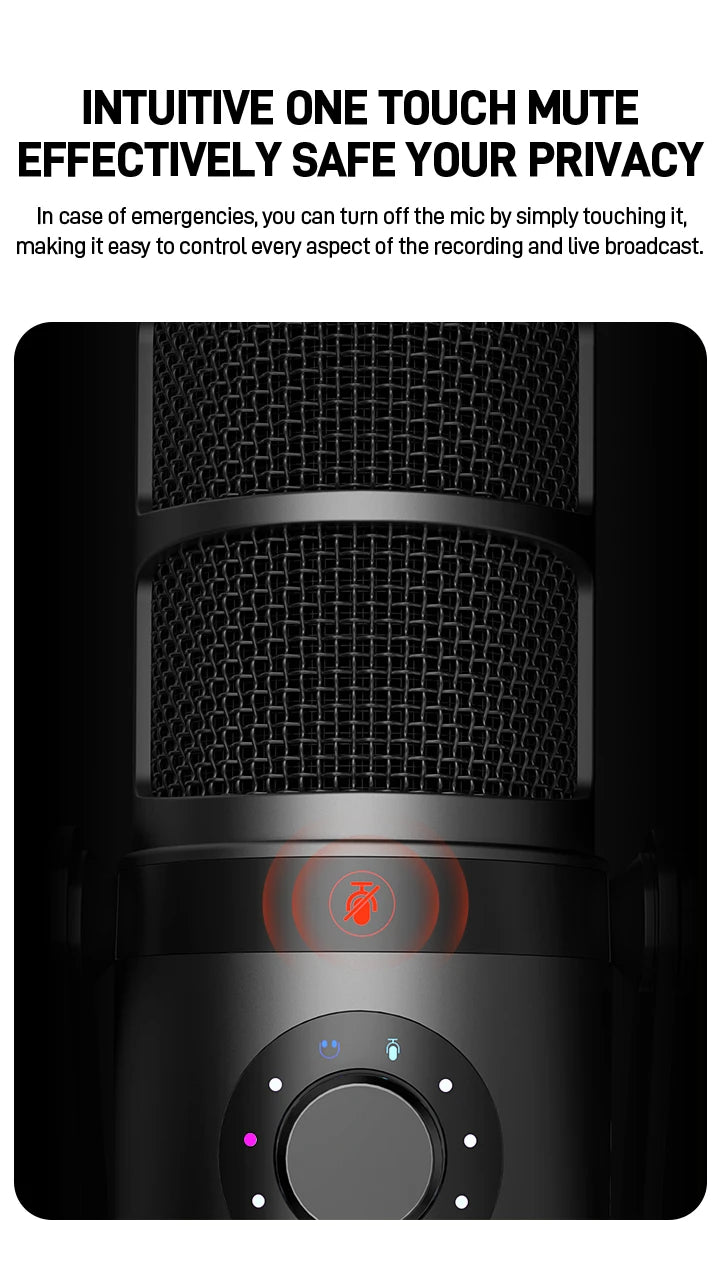 Maono PD400X – XLR/USB Dynamic Microphone | All‑Metal Podcast & Streaming Mic with One‑Touch Mute, Gain Control & Headphone Monitoring