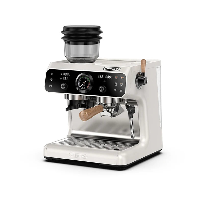 HiBREW H7B – Dual Boiler Barista Pro Espresso Machine | Built‑In Grinder with 30 Settings
