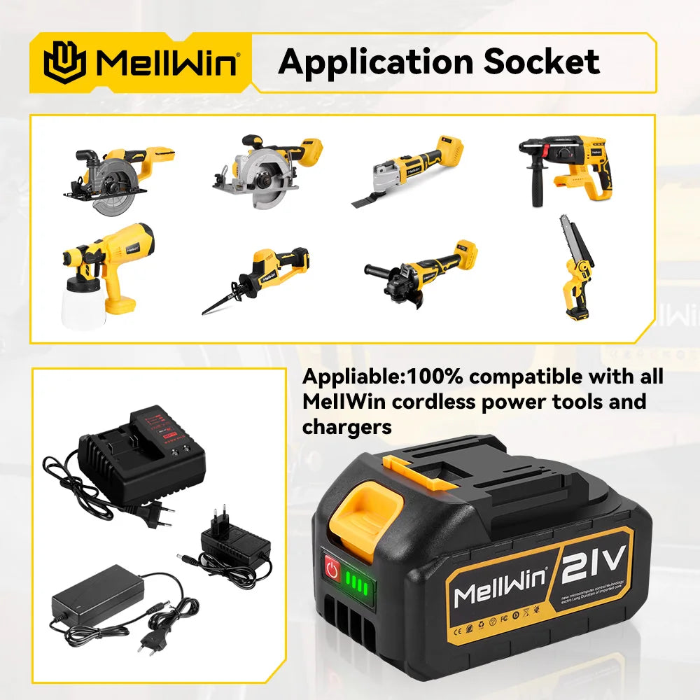 MELLWIN Brushless 520N·m Multi Electric Impact Wrench Set 3IN1 Electric Drill Screwdrive Repair Tool For Makita 18V Battery Pin - Limetastore