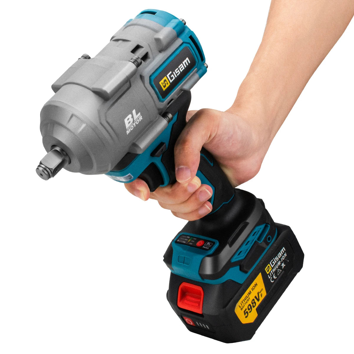 Gisam 2000N.m Brushless Impact Wrench 1/2"