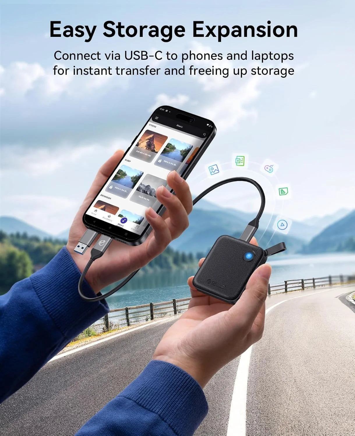 ORICO Portable External SSD – USB 3.2 Gen2 High‑Speed Solid State Drive
