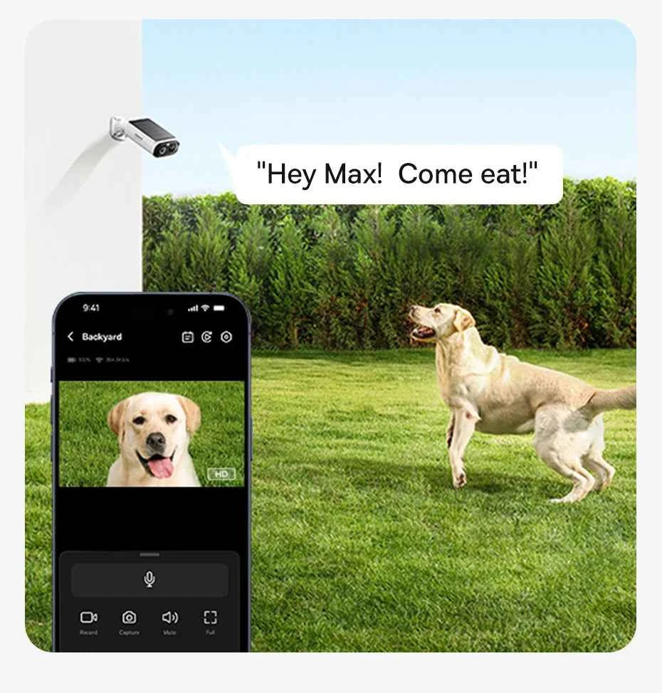 Baseus Security S1 Lite Solar Security Camera Wireless Outdoor Camera Continuous Power 2K Resolution 135°FOV IP67 Wifi Camera - Limetastore