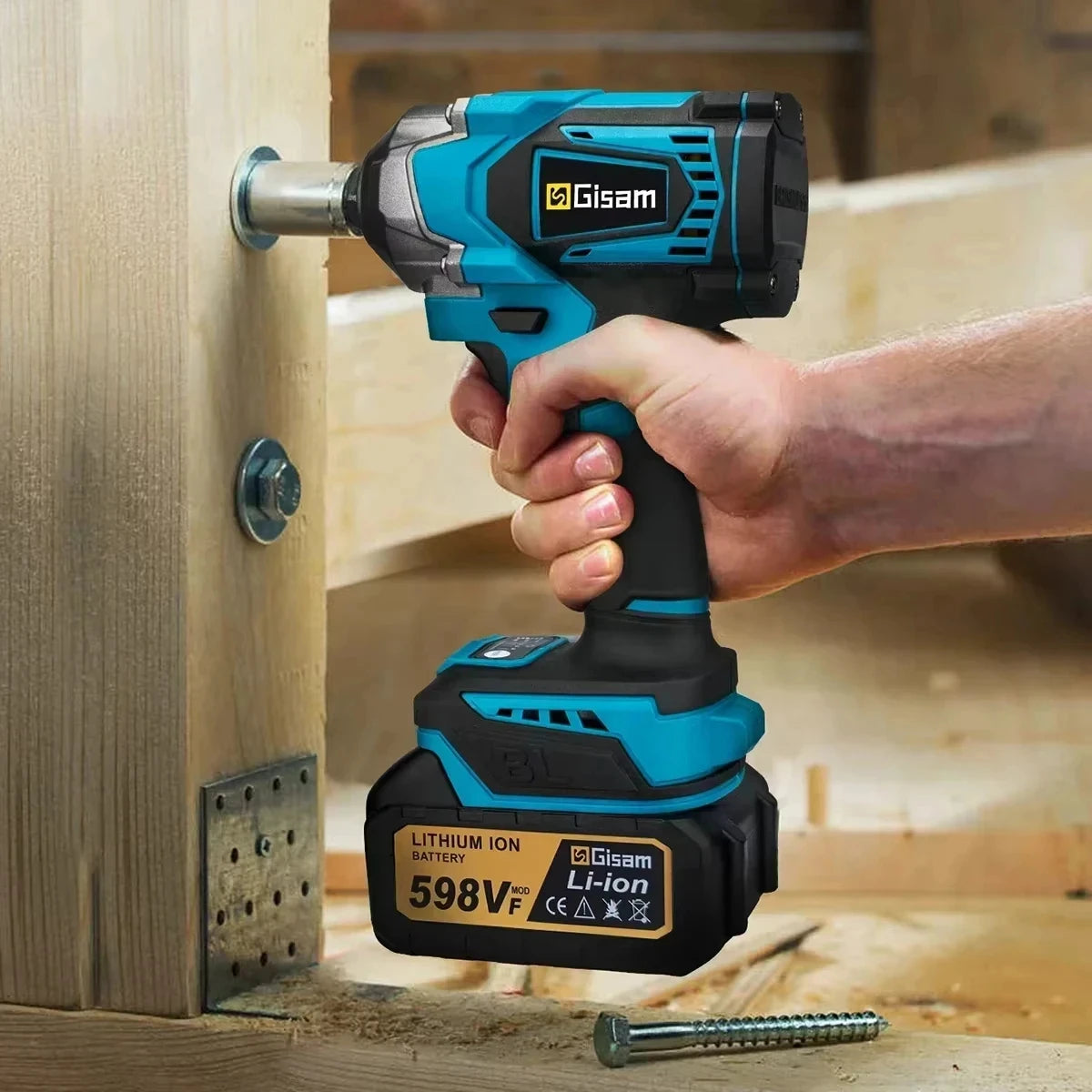 Gisam 1200N.m Brushless Impact Wrench 1/2"