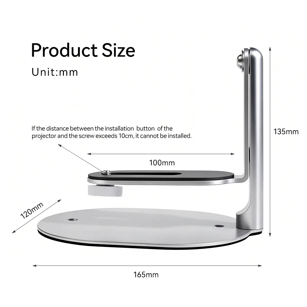 ThundeaL Universal Projector Stand – 360° Rotating L-Shape Ceiling & Wall Mount with 1/4" Screw for Projectors
