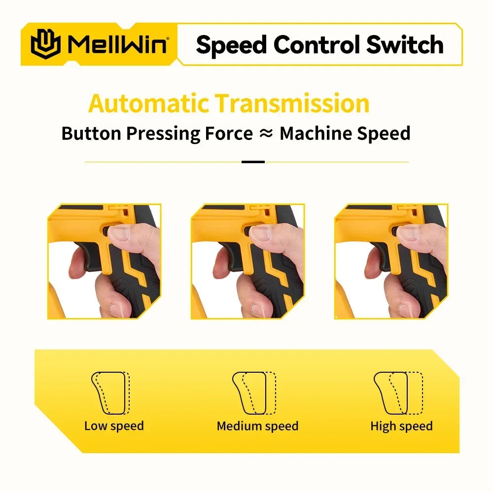 MELLWIN 26MM Brushless Electric Hammer Drill Cordless Household Rotary Impact Hammer Power Tool For Makita 18V Battery Pin - Limetastore