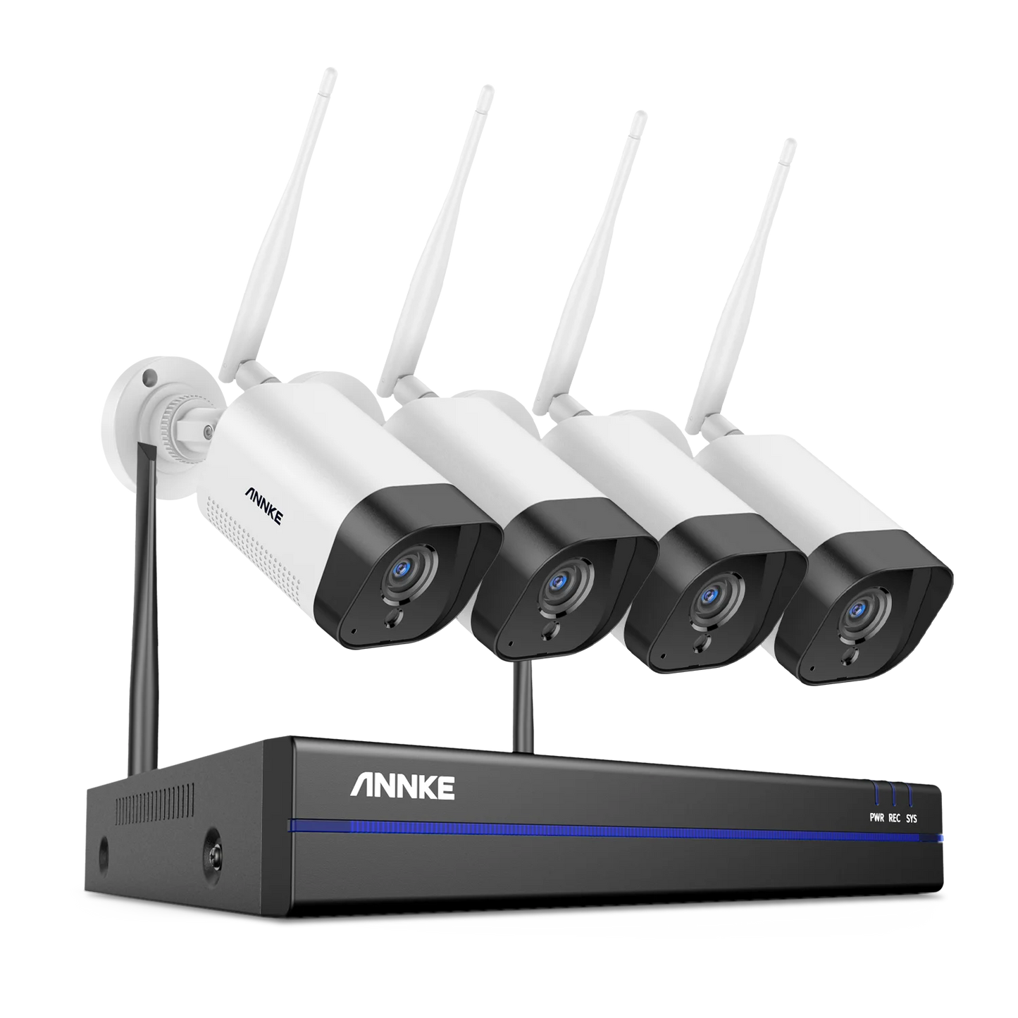 ANNKE 3MP FHD Brezžični CCTV Sistem | 8-kanalni NVR, 3MP WiFi Bullet Kamere, Zunanji Nadzor