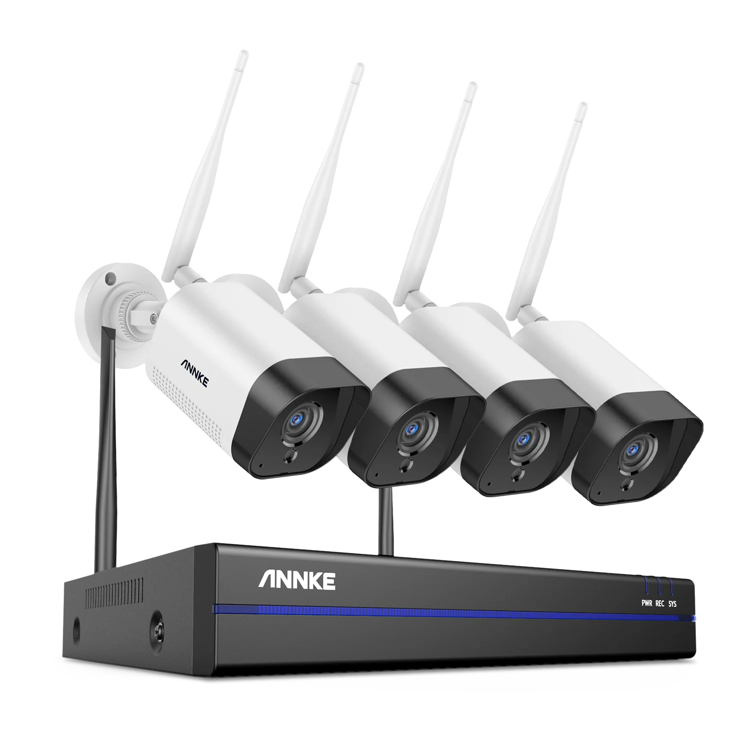 ANNKE 3MP FHD Brezžični CCTV Sistem | 8-kanalni NVR, 3MP WiFi Bullet Kamere, Zunanji Nadzor