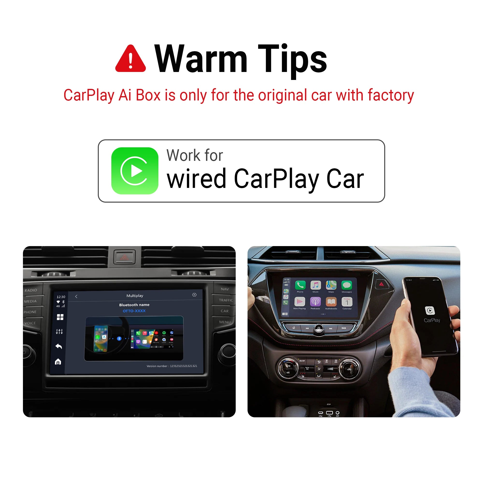 OTTOCAST Picasou 3 Brezžični CarPlay AI box s HDMI