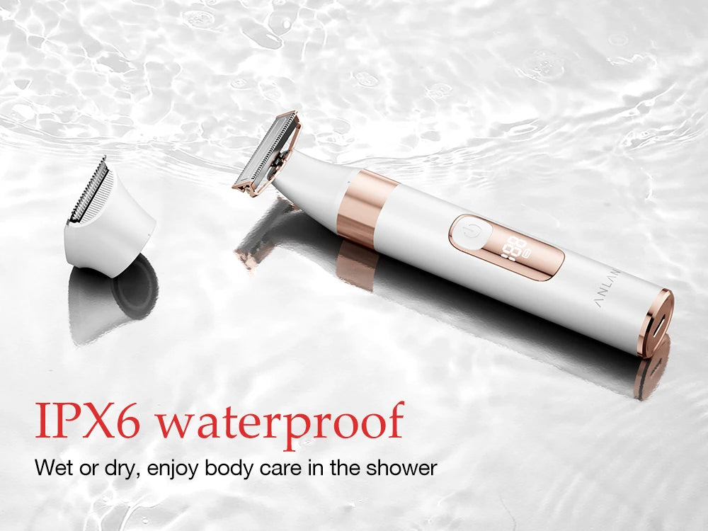 ANLAN Electric Body Hair Trimmer | Double‑Head, Wet/Dry, Safe Shaver for Women