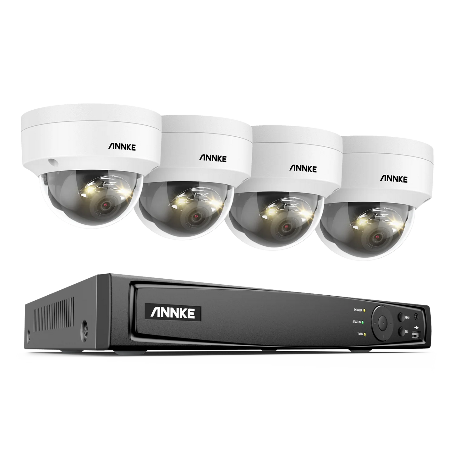 ANNKE 4K Dual‑Light PoE CCTV System | 8CH H.265+, 2.8mm Lens, Human & Vehicle Detection