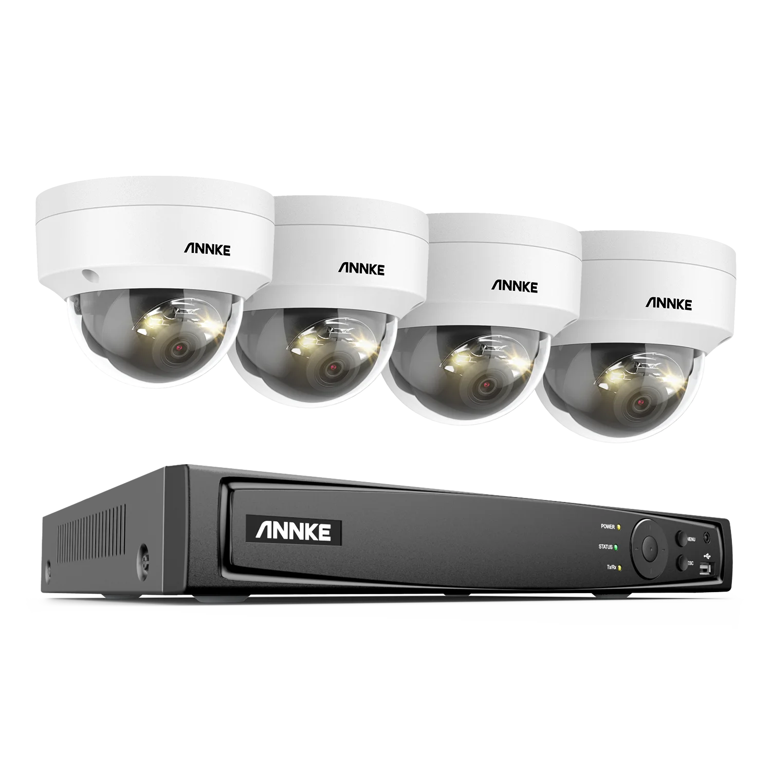 ANNKE 4K Dual‑Light PoE CCTV System | 8CH H.265+, 2.8mm Lens, Human & Vehicle Detection