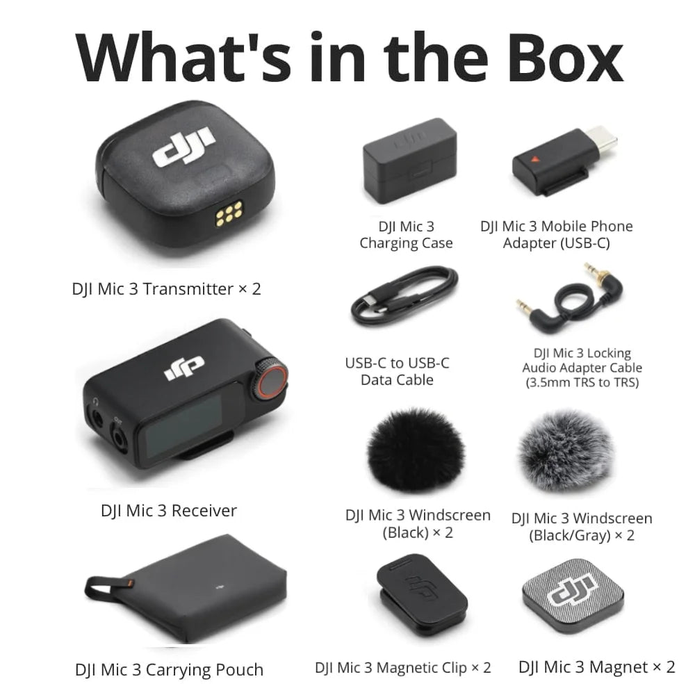DJI Mic 3 Wireless Microphone for IPhone Camera Original Brand New In Stock