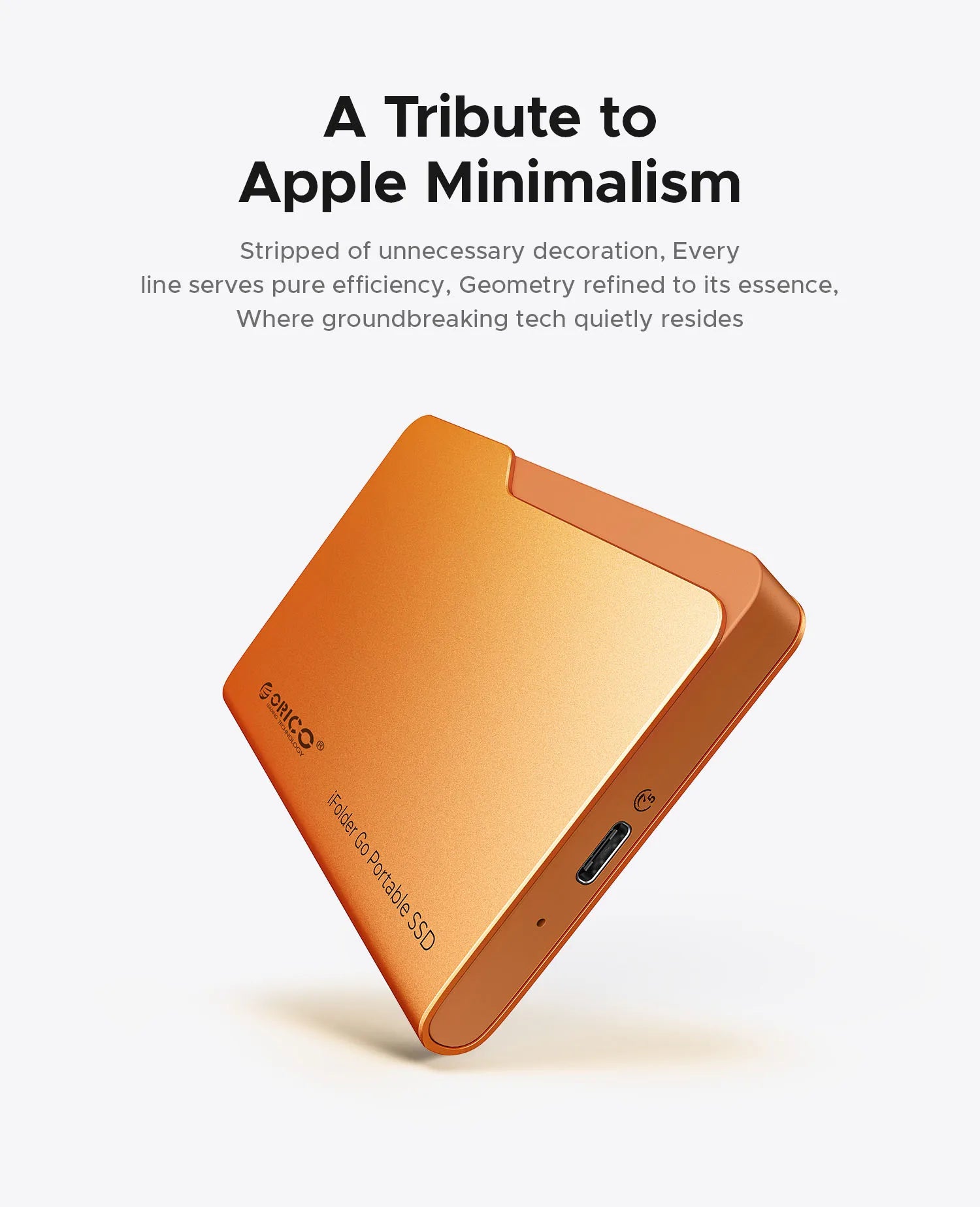 ORICO iFolder Go 1TB External SSD – USB 3.2 Gen1 Portable Solid State Drive for iPhone 16/15 Series