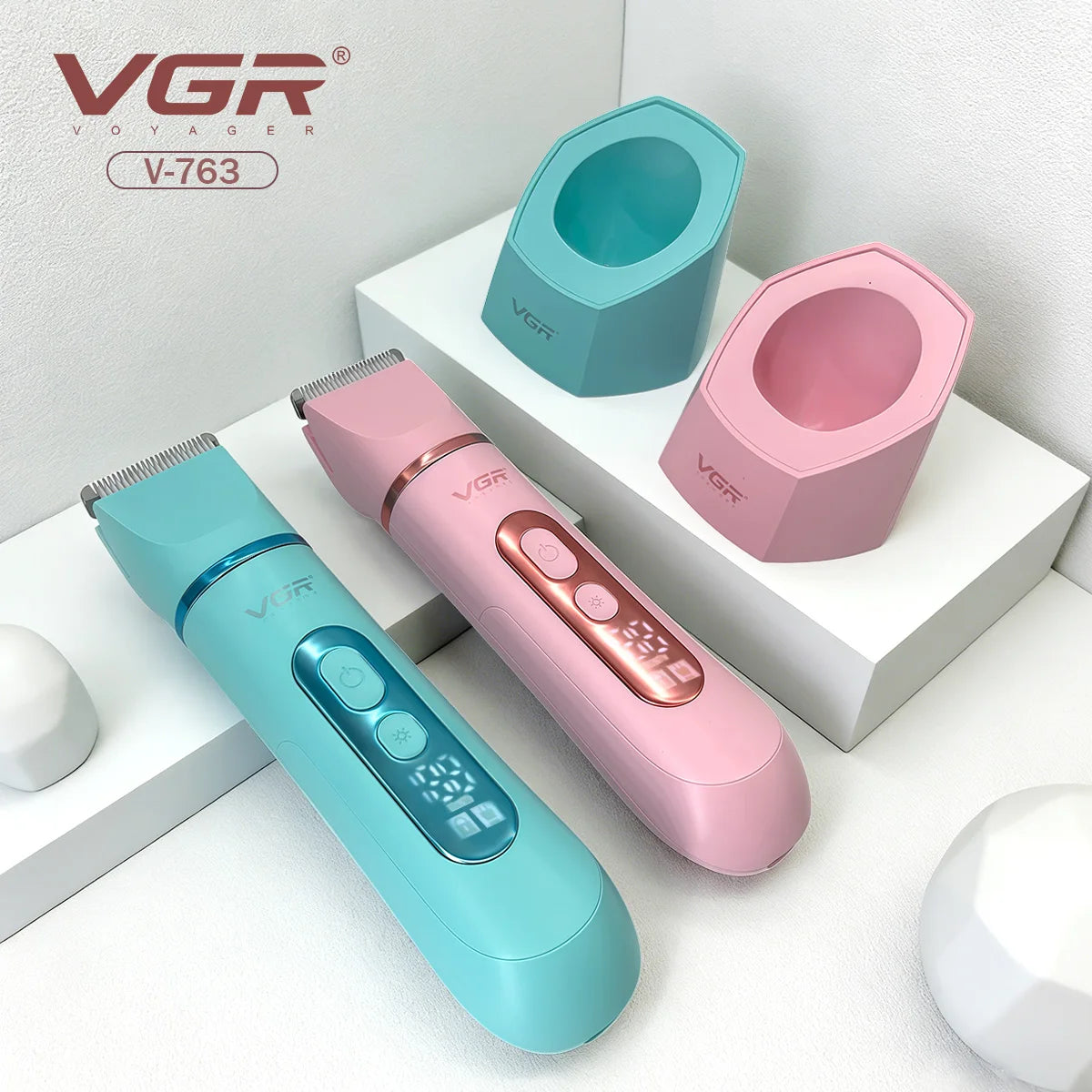 VGR Hair Remover Professional Hair Trimmer Electric Shaver Bikini Leg Body Waterproof IPX7 Nose Trimmer Epilator for Women V-763