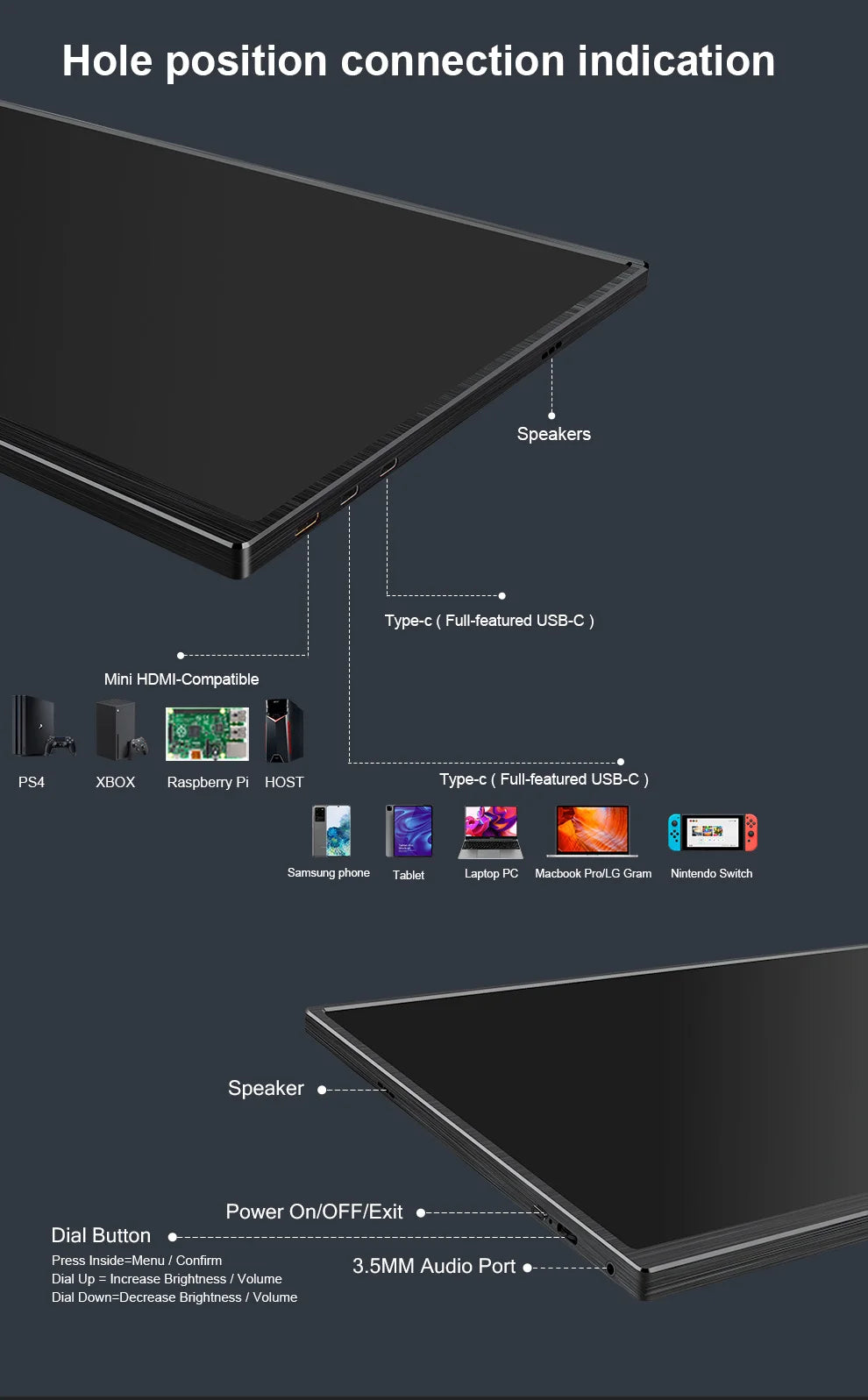 ZEUSLAP 16-palčni prenosni zaslon na dotik | 1200P IPS, 100 % sRGB, USB‑C in HDMI