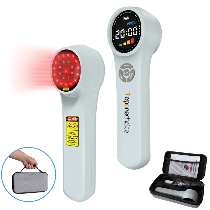 Professional High-Power Cold Laser Therapy Device – 1760mW Triple Wavelength (660nm 810nm 980nm)