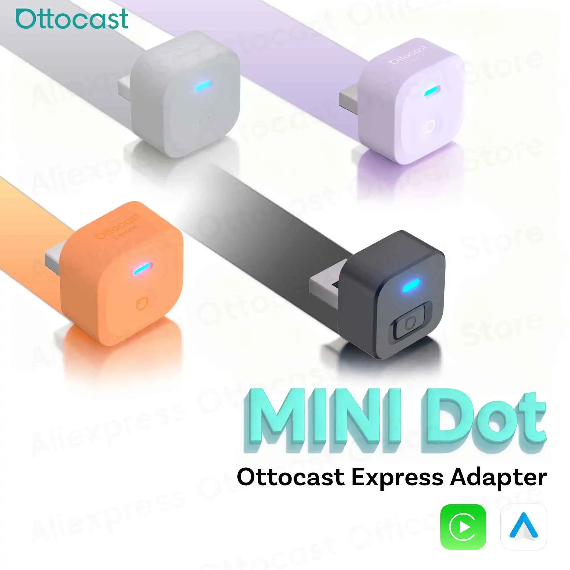 OTTOCAST Cube Mini Wireless Android Auto & CarPlay Dongle