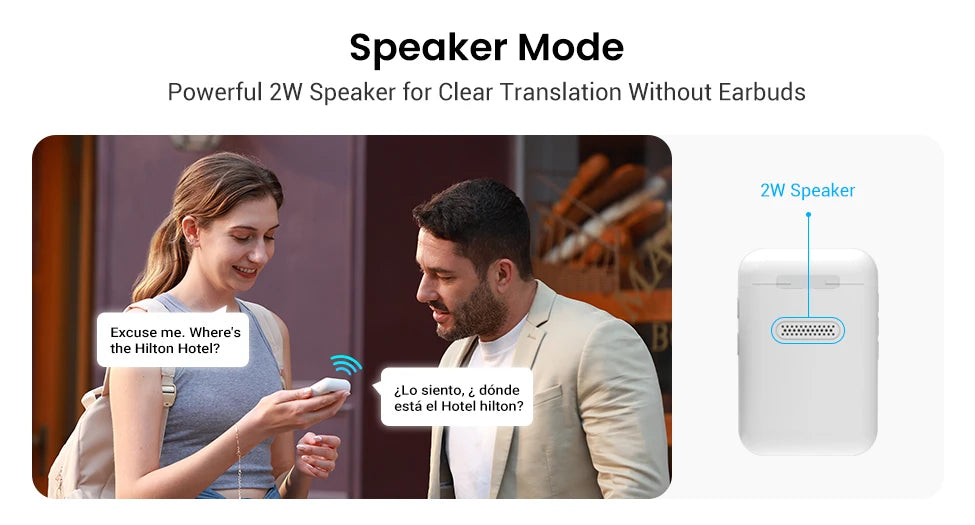 Wooask A8 ChatGPT Translator Earbuds 144 Languages No App Needed