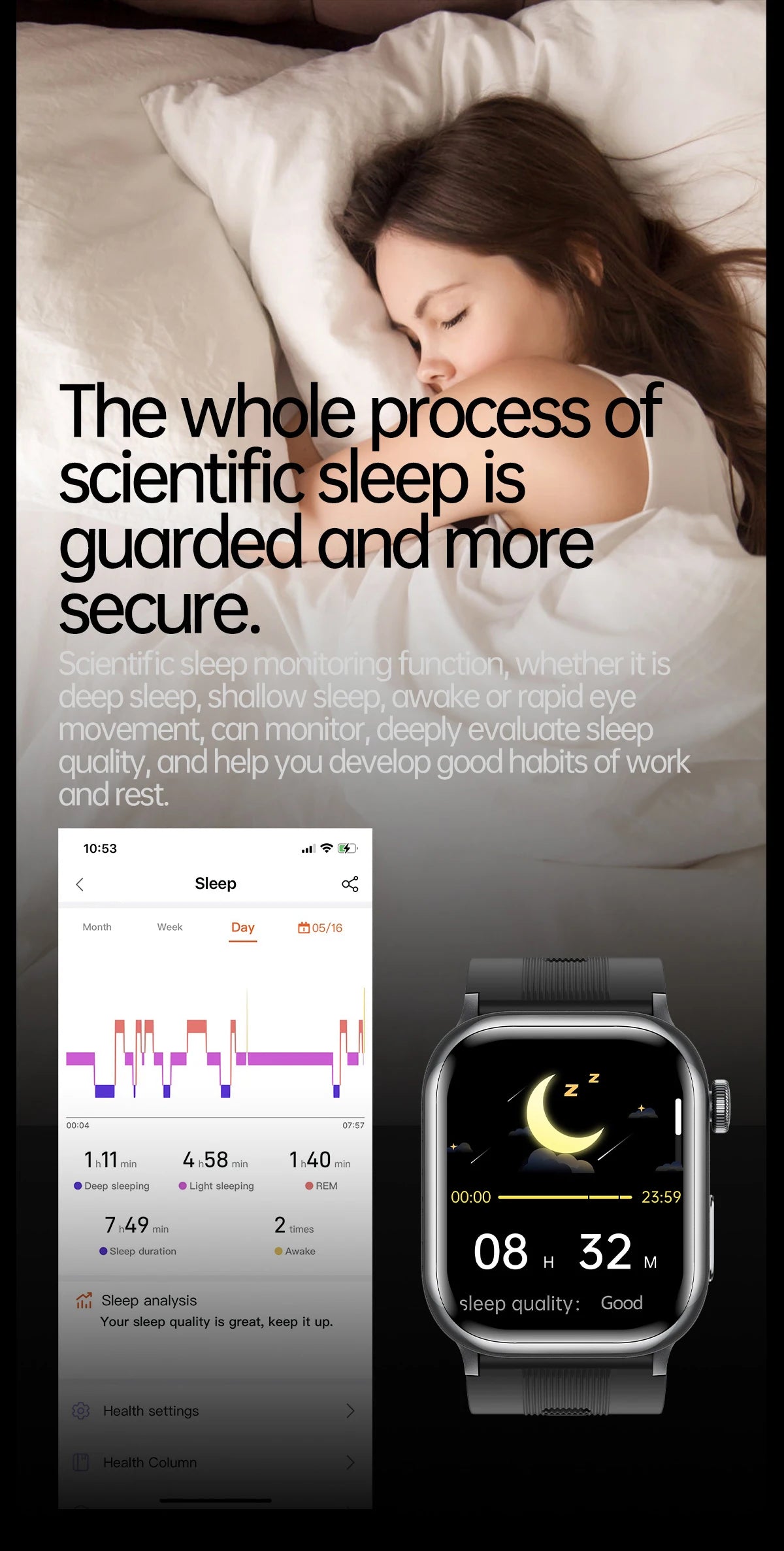 NFC Smart Watch Air Pump+Air Bag Accurate Blood Pressure Fat Health Measure BT Call Sports Tracking Sapphire Glass Smart Watch - Limetastore