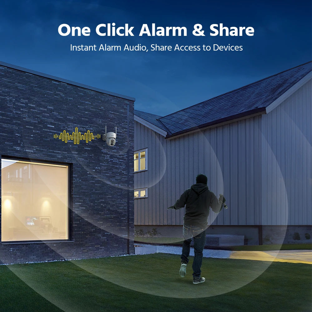 ANNKE 4MP Wireless Battery PT Camera | Color Night Vision, Solar, WiFi