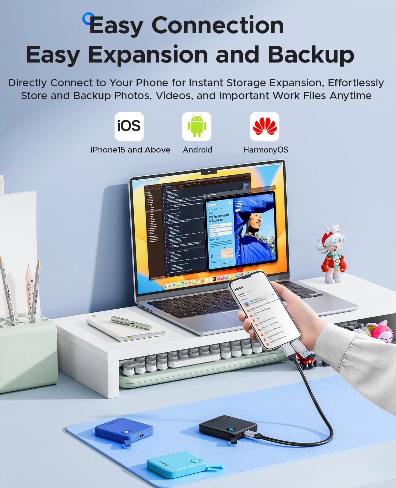 ORICO Portable External SSD – USB 3.2 Gen2 High‑Speed Solid State Drive