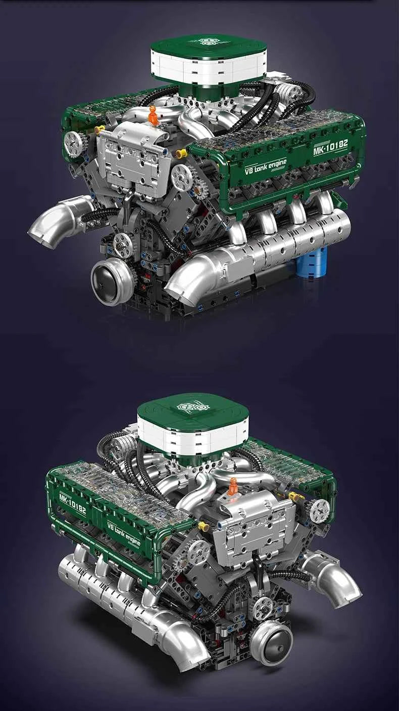 Mould King 10182 Motorized V8 Tank Engine Building Set | Military Technical Toy - Limetastore